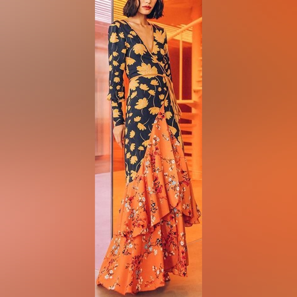 Tie wrap maxi dress